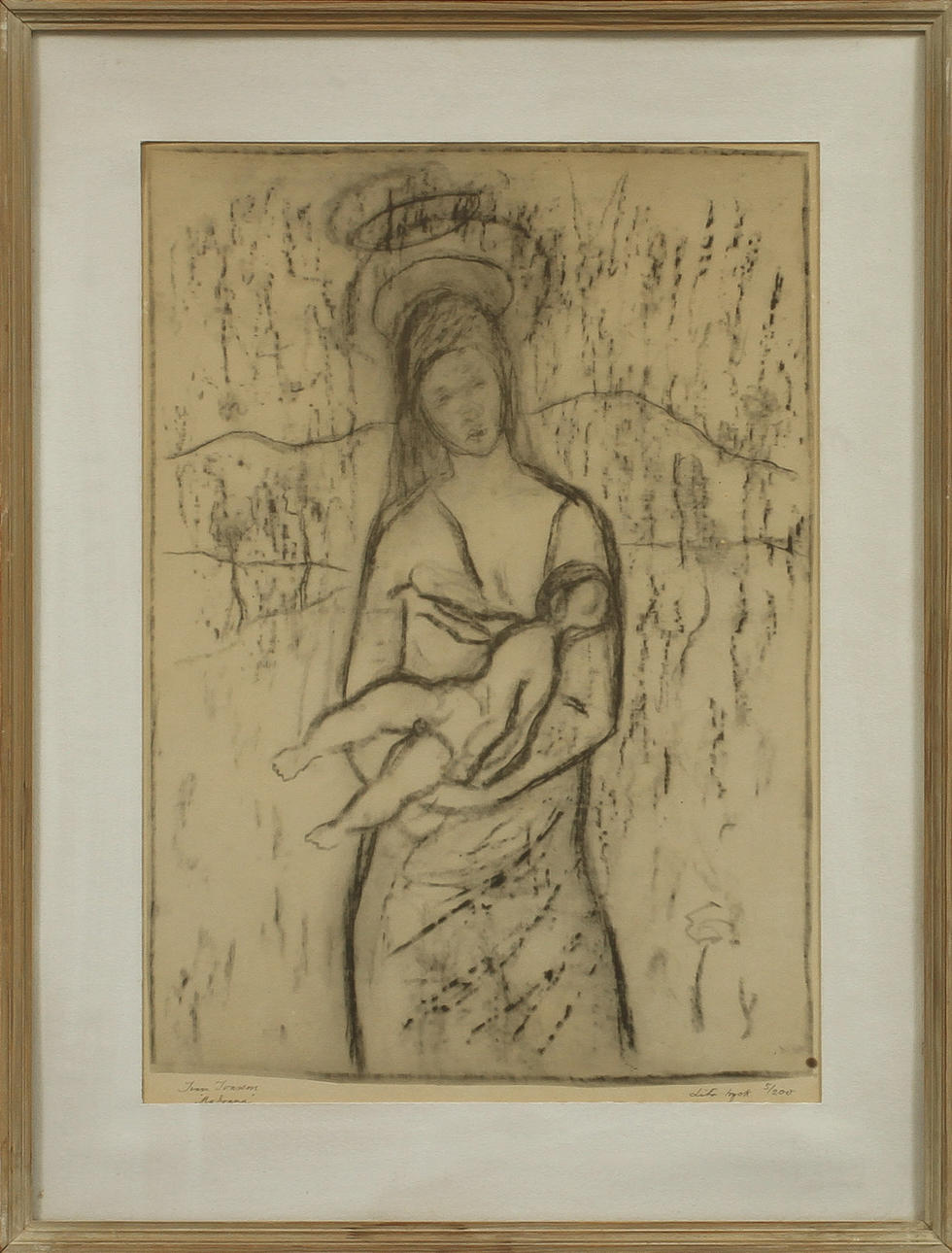 IVAN IVARSON. EFTER. "Madonna". Grafiskt tryck, numrerad 5/200.