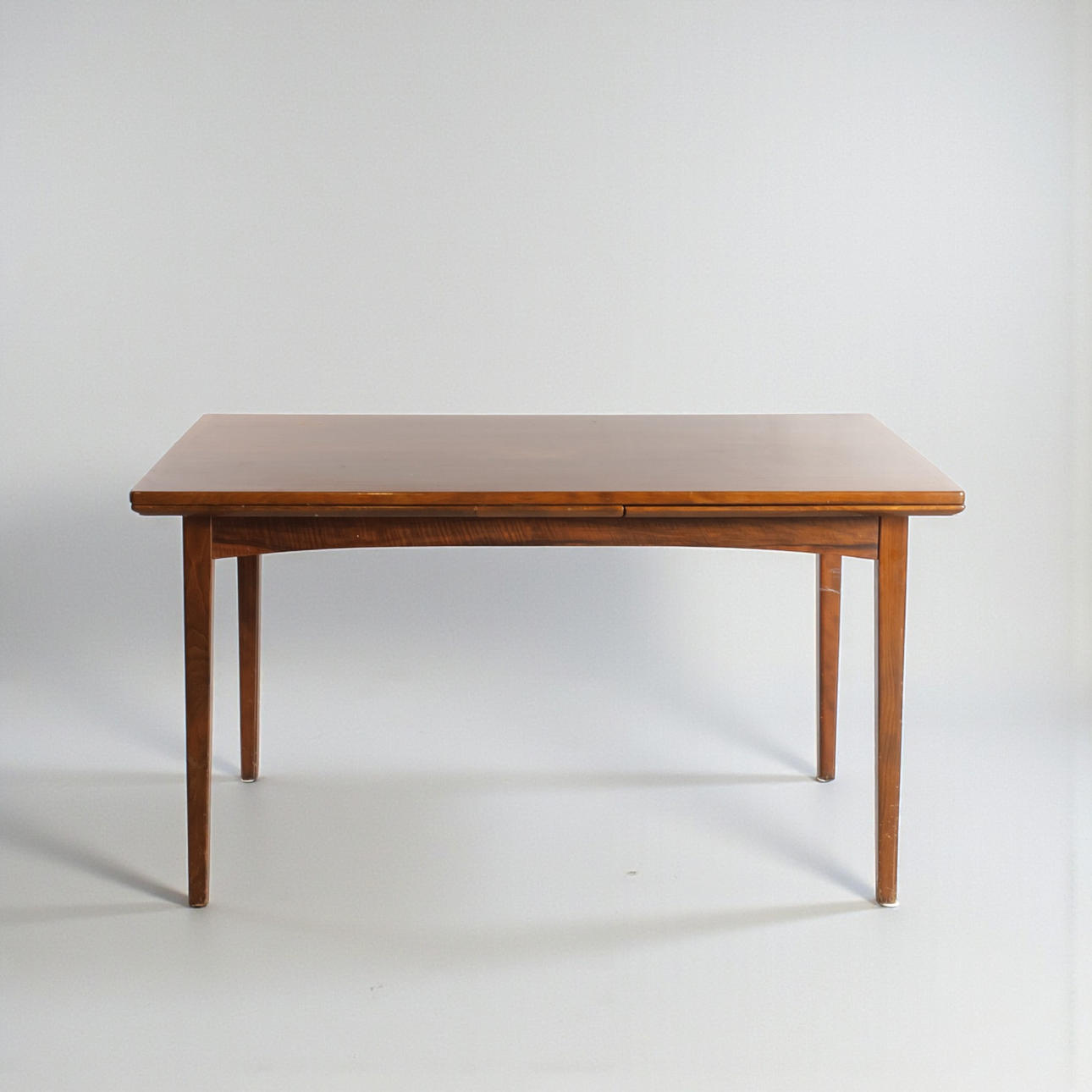 Rectangular dining table of nut with Dutch pull-out, tapered legs. Made ...