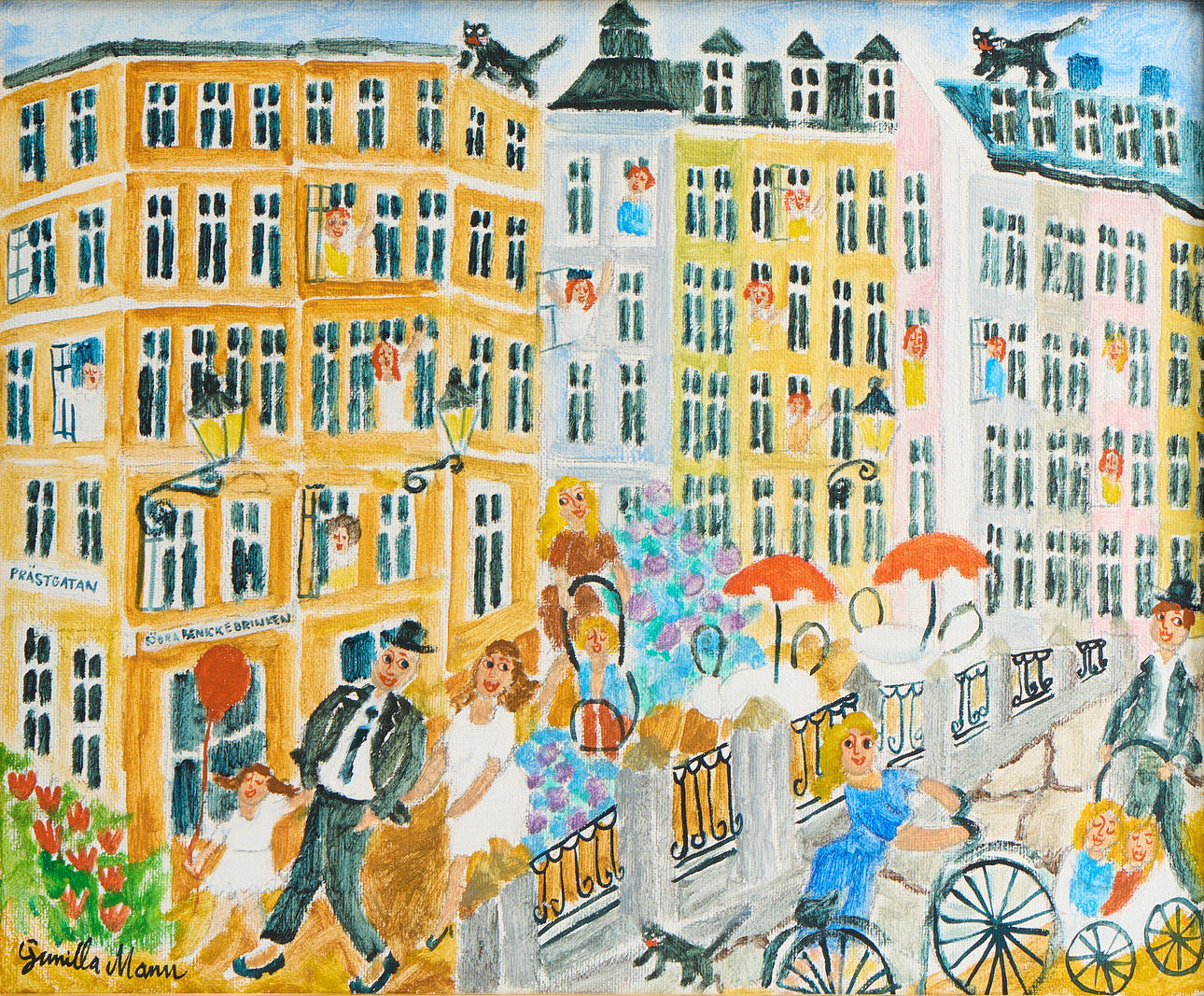 GUNILLA MANN. City view in Gamla Stan.