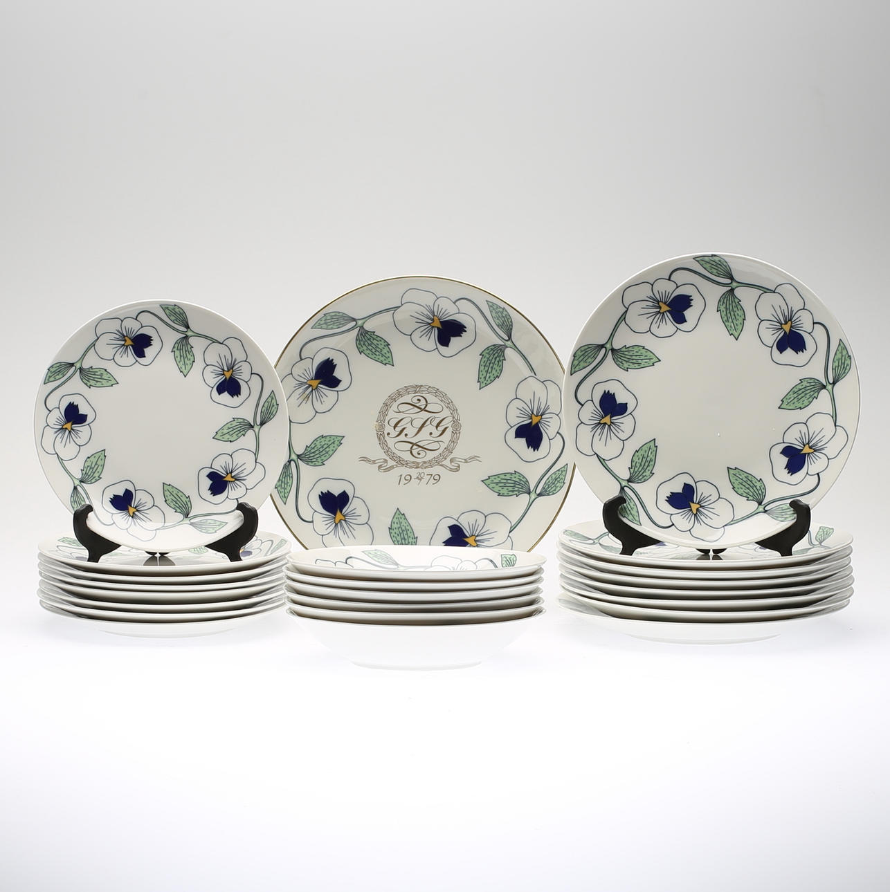 SERVISDELAR, 23 delar, porslin, "Sylvia", Sylvia Lechovius, Rörstrand.