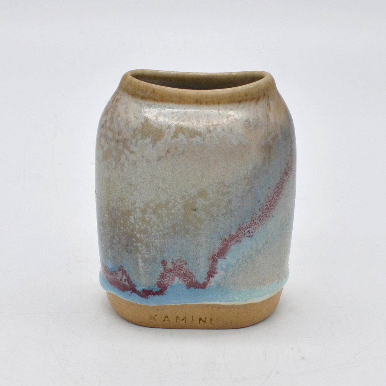 “KAMINI”, DESIGNER VASE, CERAMIC, HAND PAINTED, GREECE, 1970S.