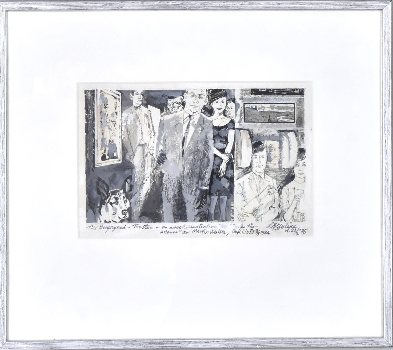 JAN AFZELIUS. blandteknik på papper.