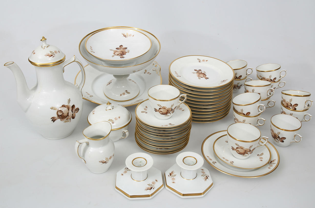 KAFFESERVIS, porslin, 47 delar, Kunglig Dansk.