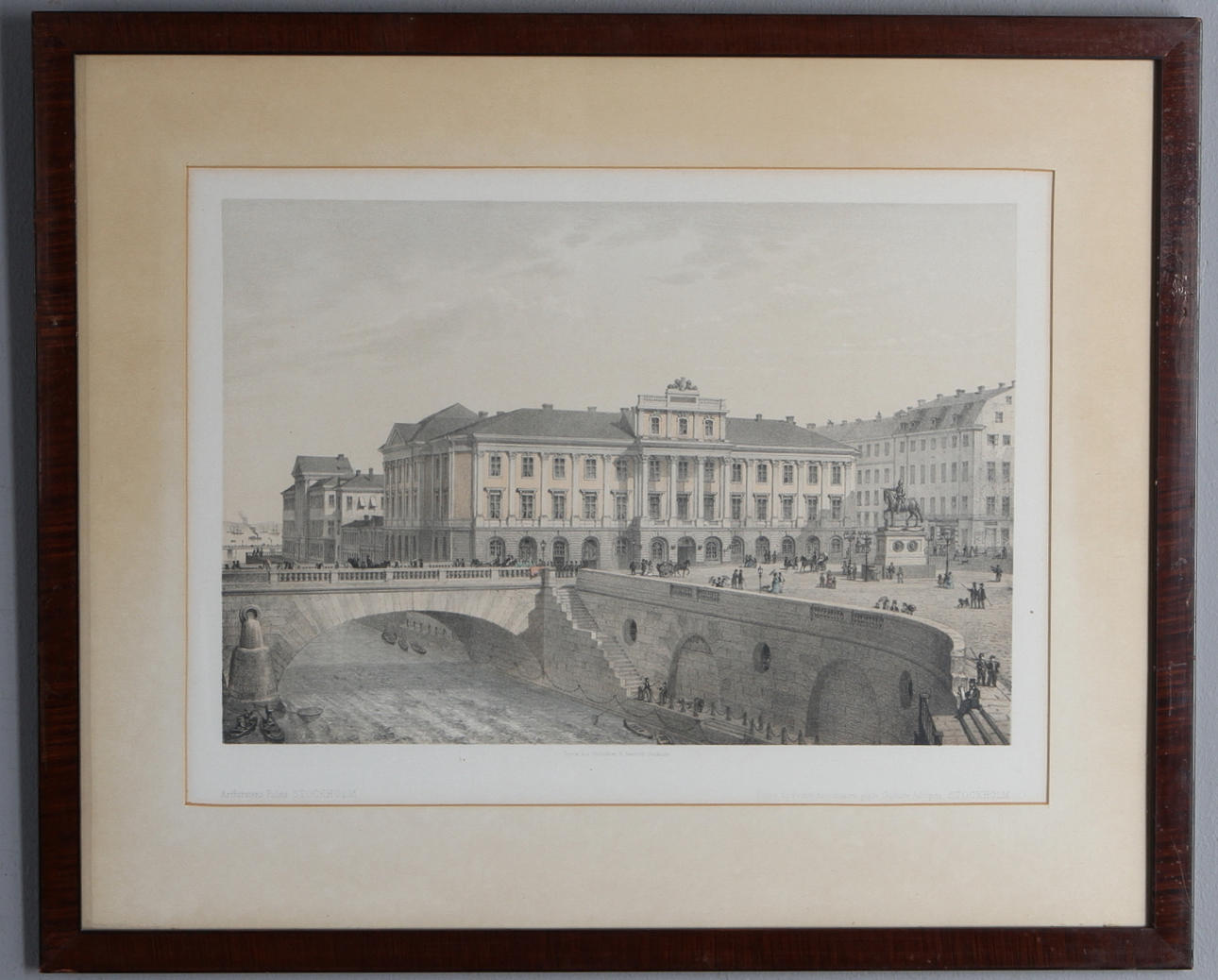 LITOGRAFISKA TRYCK, 2 st, Stockholmsmotiv. 1800/1900-tal.