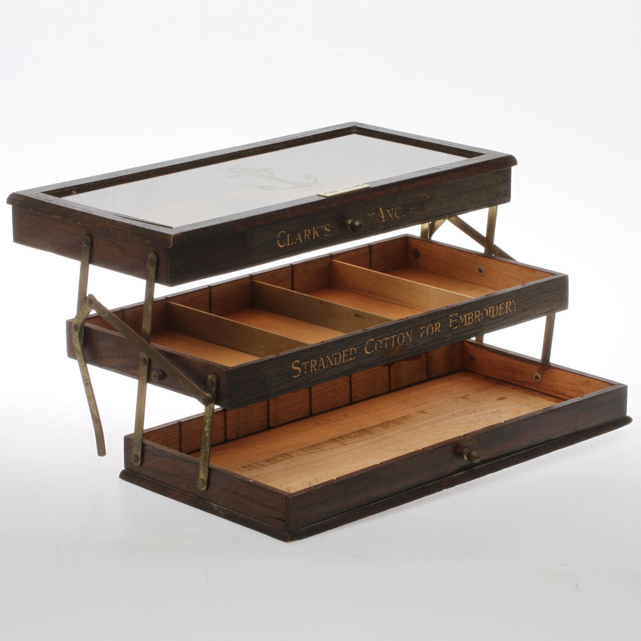SCHATULL FÖR TRÅDRULLAR, "Clark's Anchor", tidigt 1900-tal.