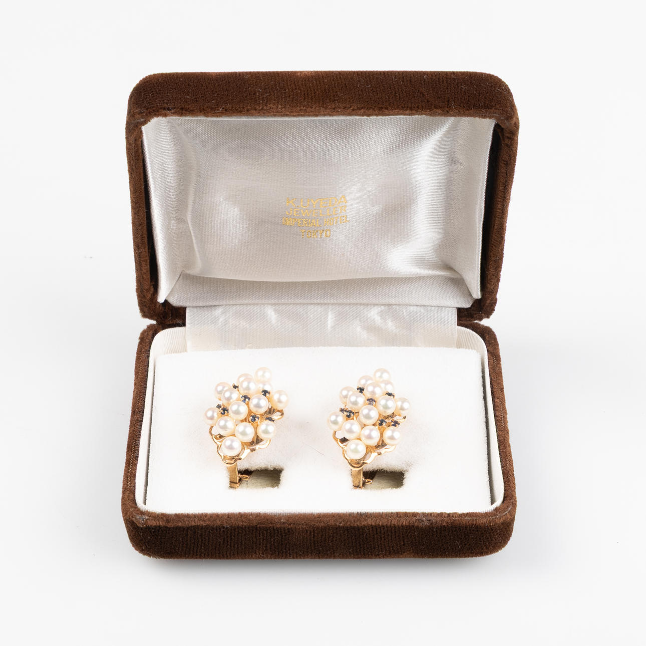 EARRINGS, 1 pair, 14K gold.