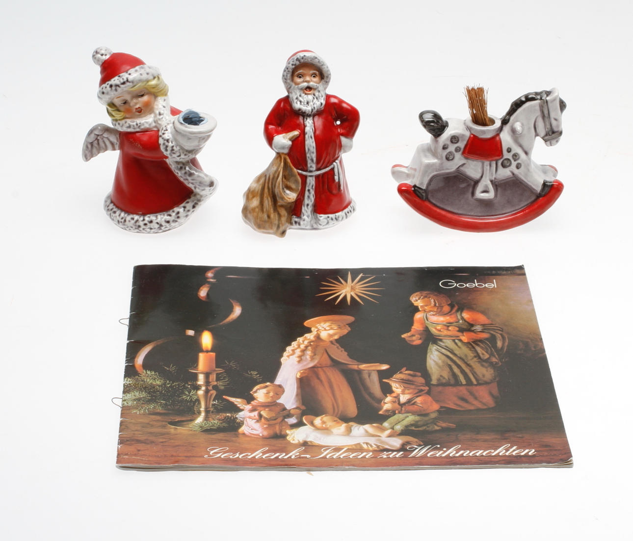 LJUSSTAKE, FIGURINER, 2 st, porslin, Goebel, Tyskland.