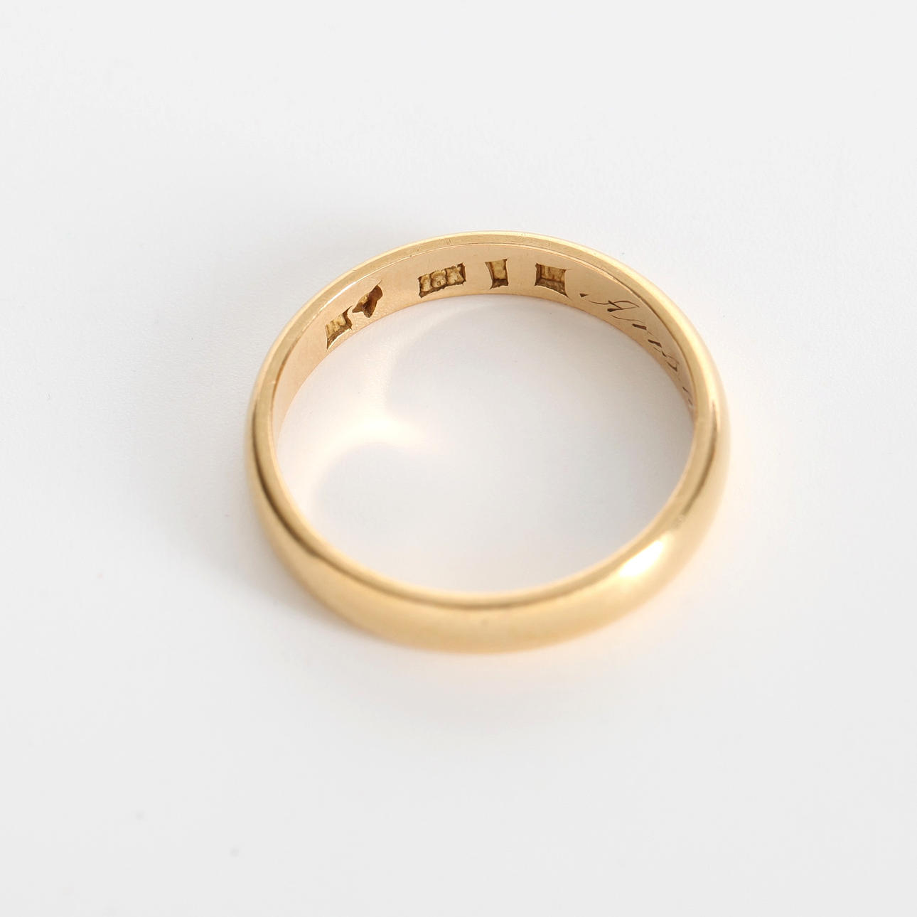 SMOOTH RING, 18K gold, 1911.