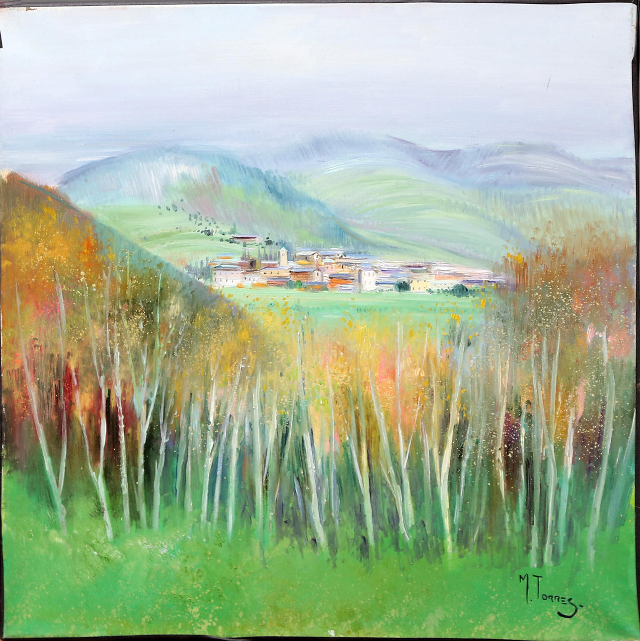 SPANISH SCHOOL, 20TH CENTURY. Rural view.