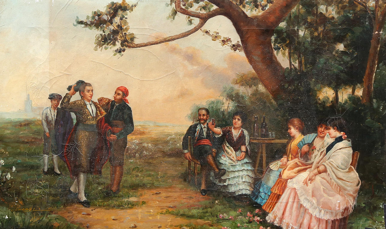 SPANISH SCHOOL, 19TH CENTURY. Pilgrimage.