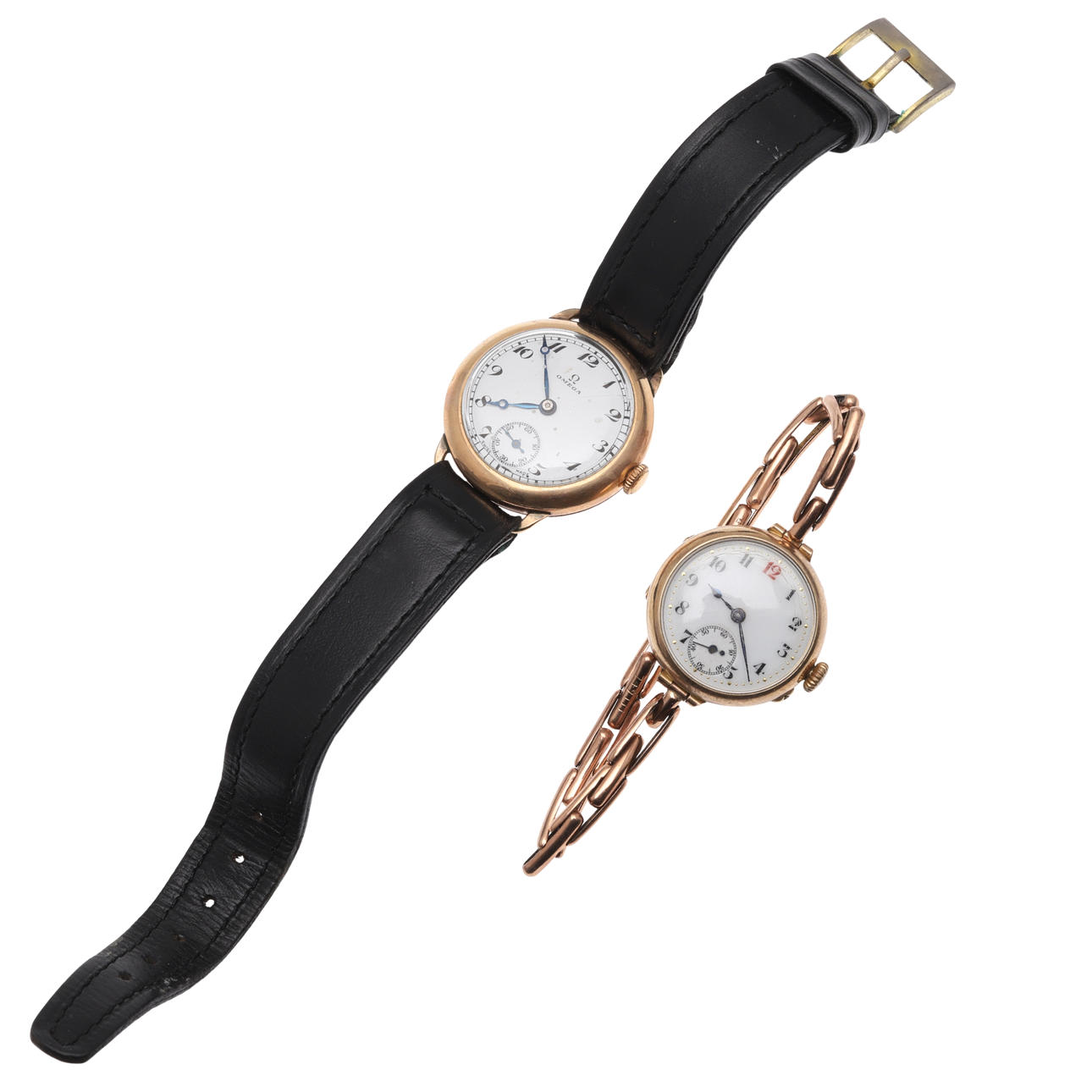 A 9CT GOLD WRISTWATCH.