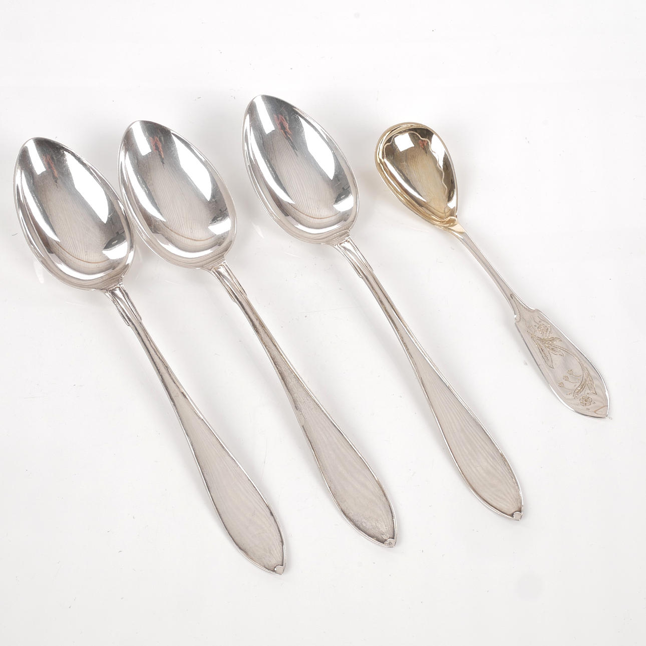 SPOONS, 3+1 pcs, silver.