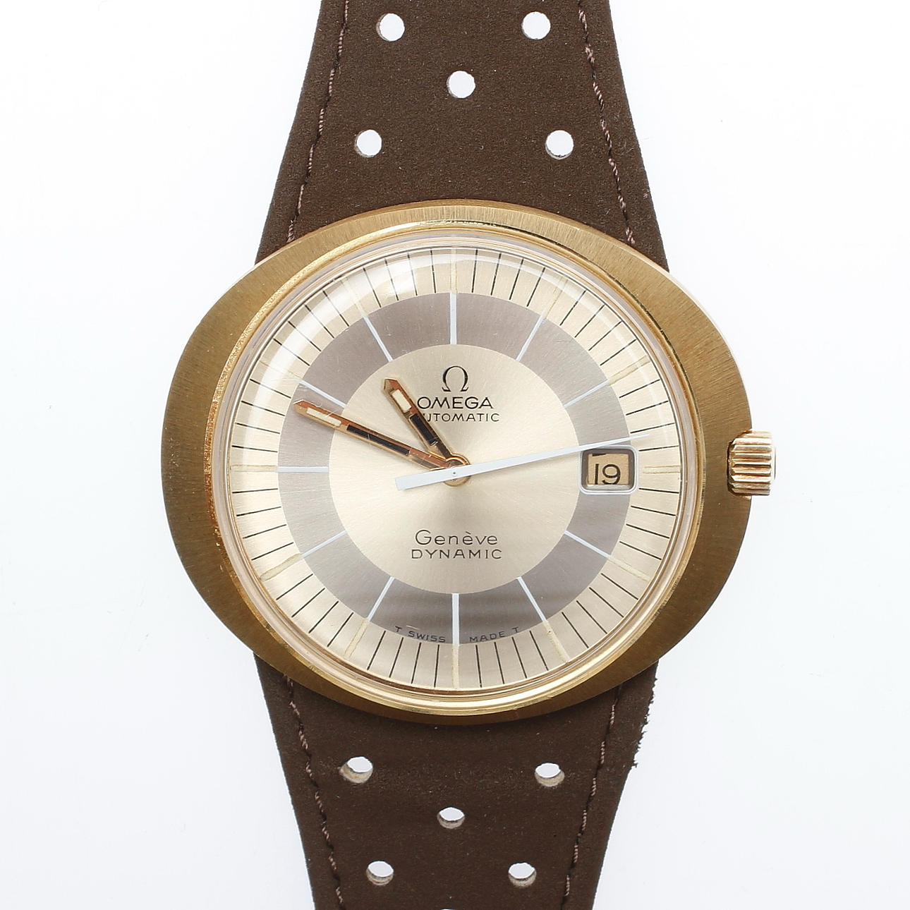 HERRARMBANDSUR, Omega, Genève Dynamic, Automatic, 18k guld, New old stock.