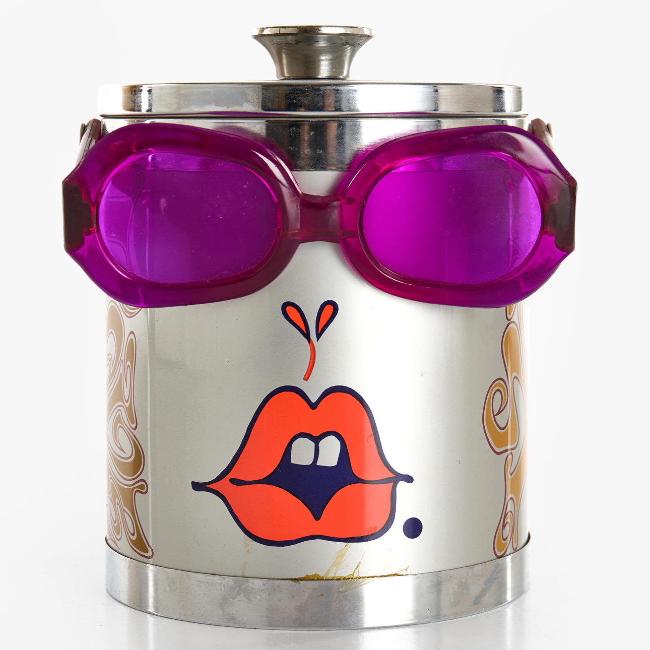 An ice bucket, Peter Max “Love you”, made in Japan, 1960s/70s