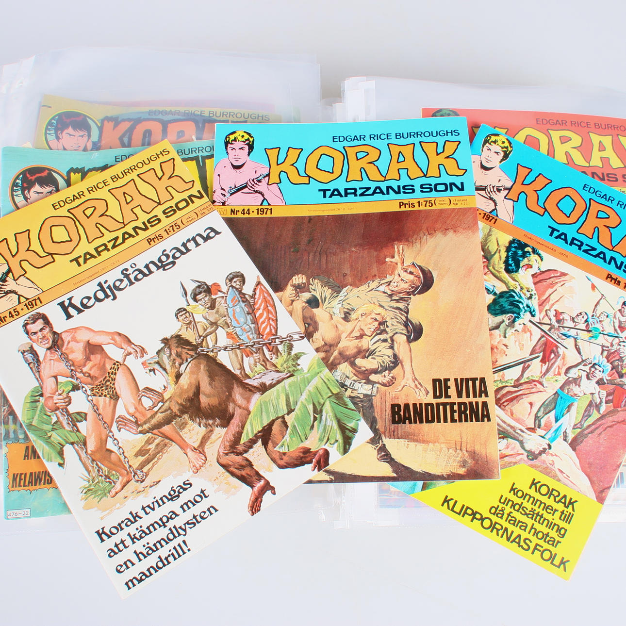 SERIETIDNINGAR, 90 st. Korak Tarzans son, 1970-tal.