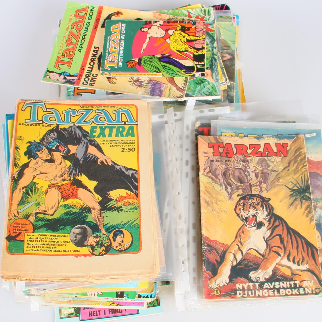 SERIETIDNINGAR, 114 st. Tarzan, 1950/60/70/80-tal.