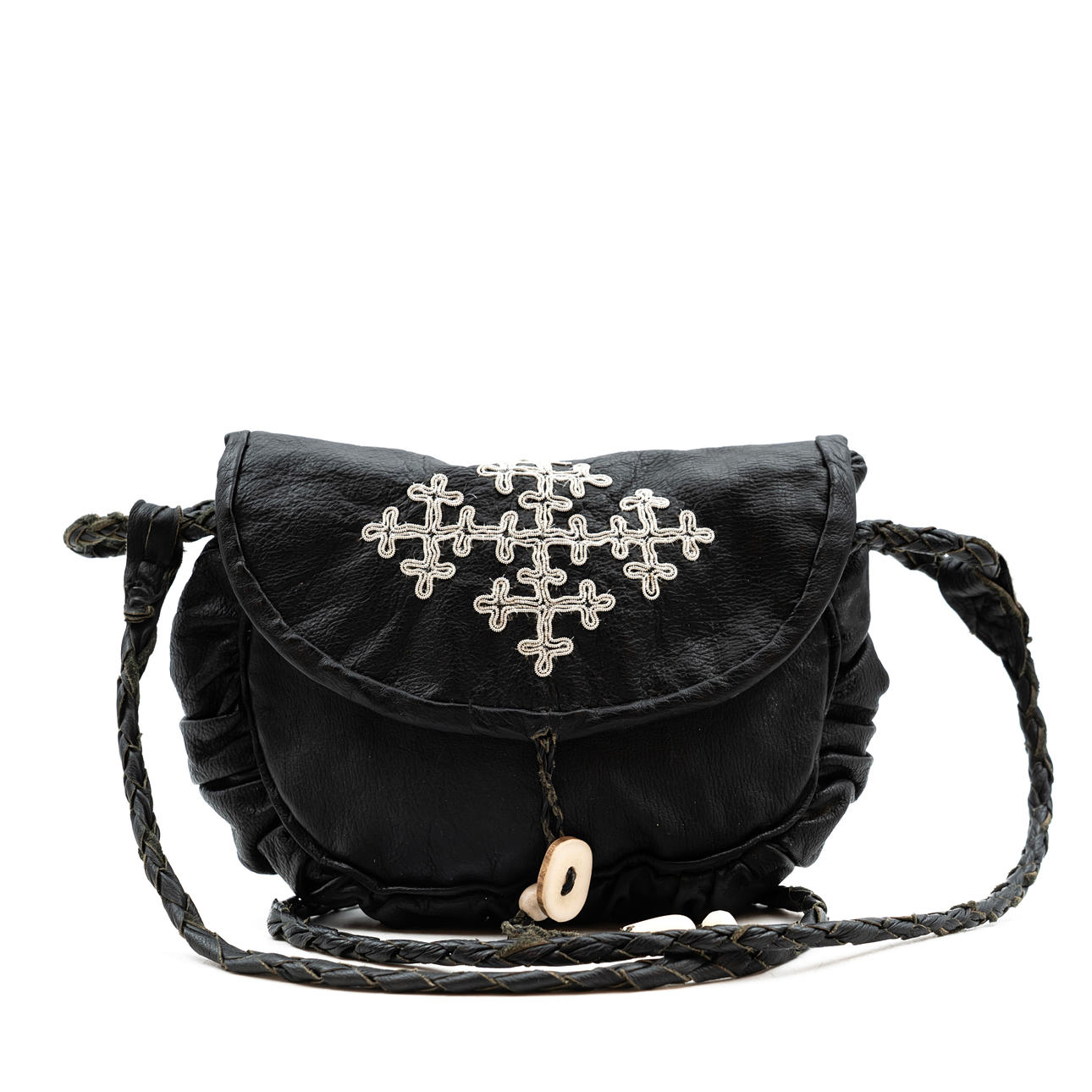 BAG, Sámi, Pewter embroidery/Leather.