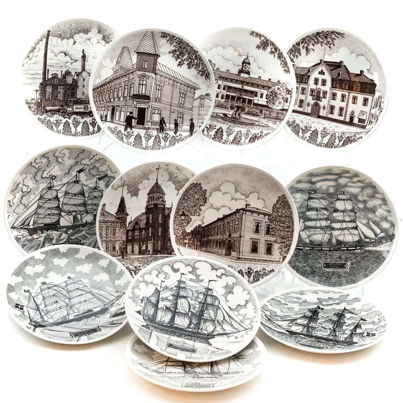 COLLECTOR PLATES, 12 Pieces, Gustavsberg.