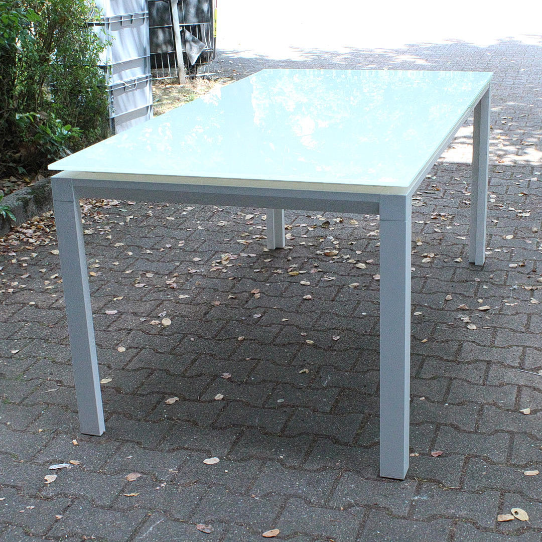 BONALDO. Expandable table/dining table, glass, Italy.