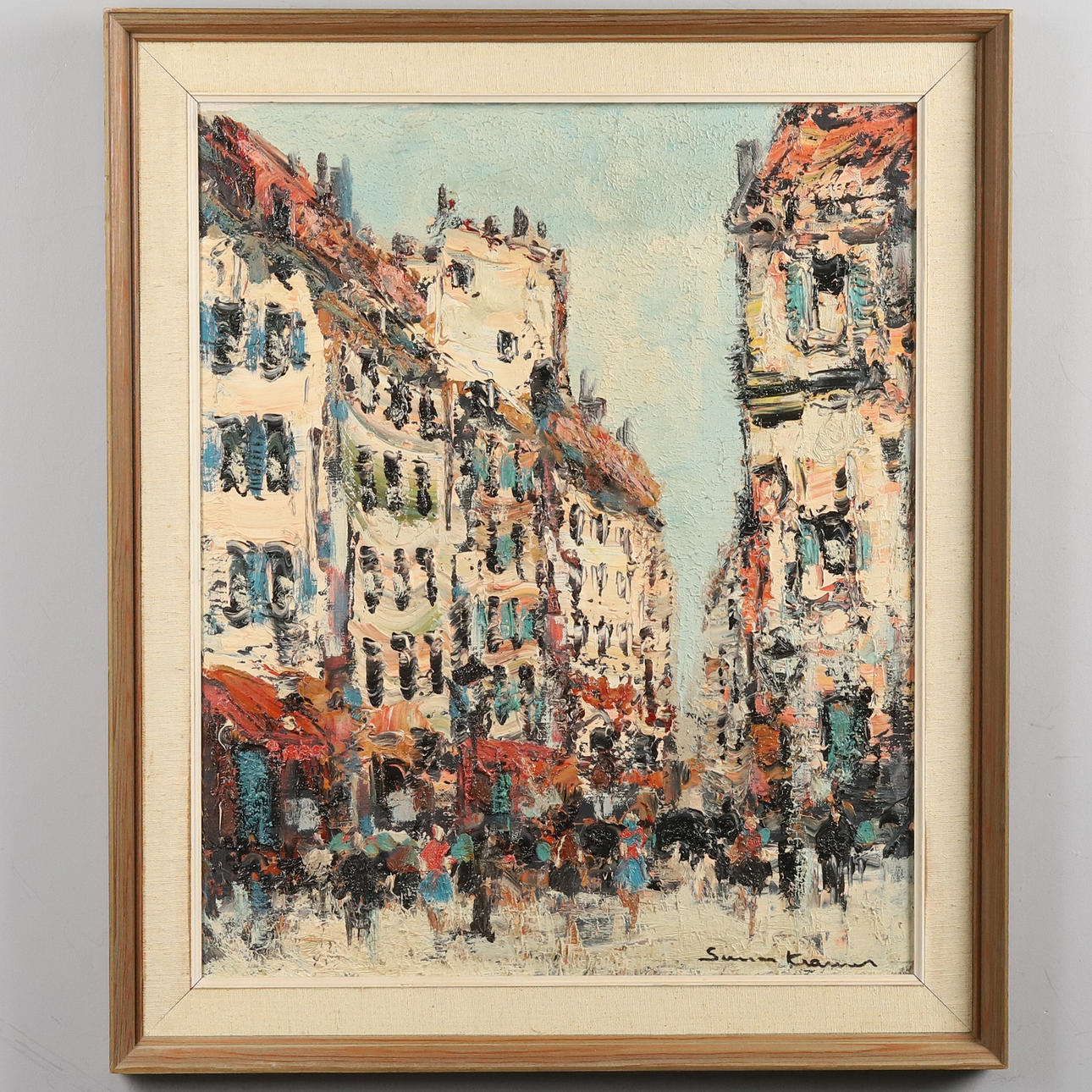 SIMON KRAMER. OIL ON PANEL, City motif, signed. Art - Paintings - Auctionet