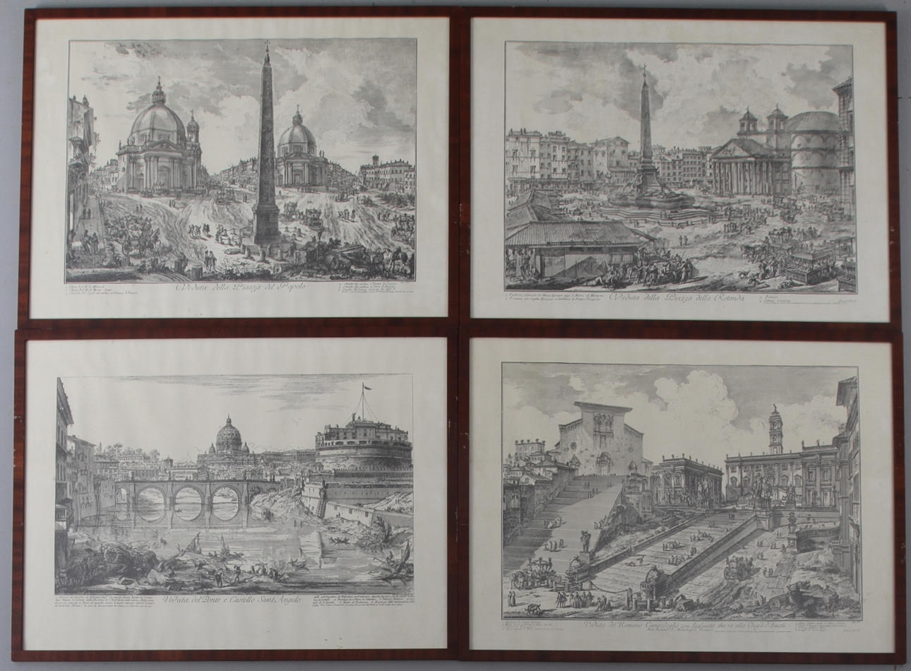 GRAFISKA BLAD, 4 st, 1900-talstryck efter Piranesi.