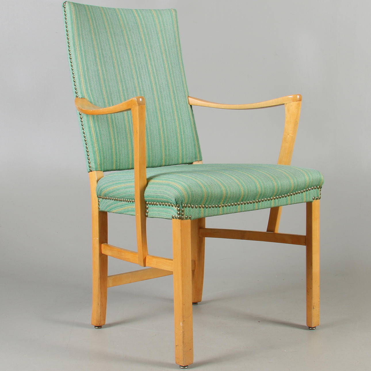 KARMFÅTÖLJ, björk, Carl Malmsten, 1960-tal.