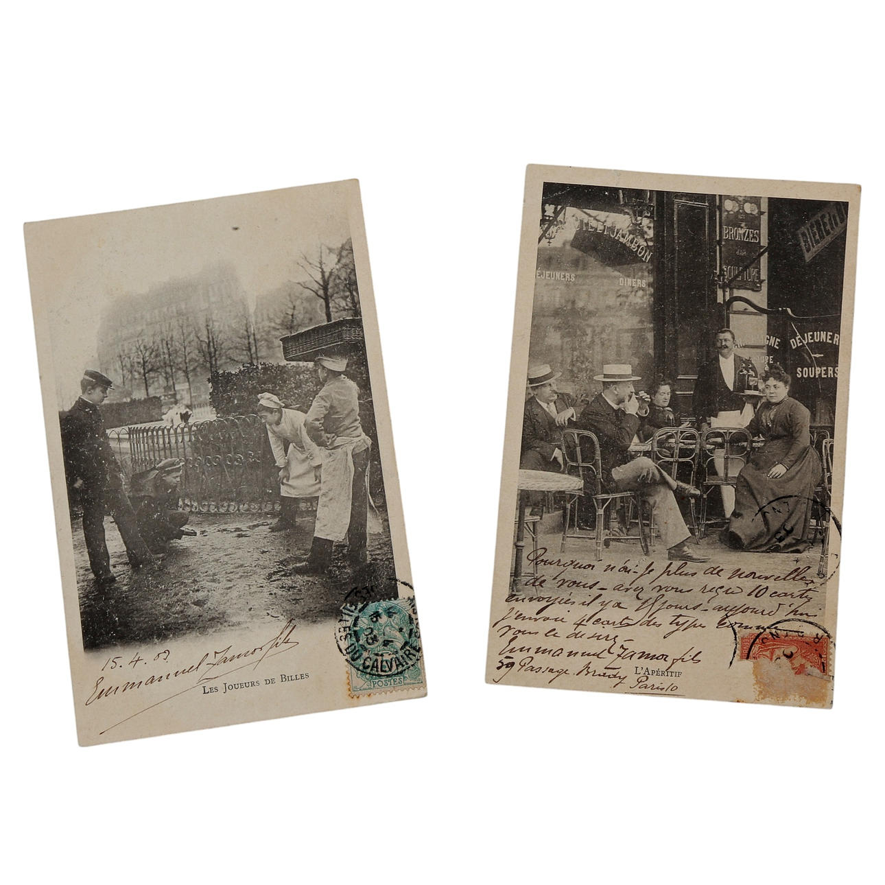 Postcards album, with traditional scenes, 1900-1925.