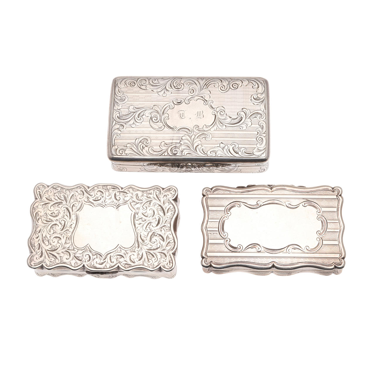 THREE VICTORIAN SILVER SNUFF BOXES. Silver & Metals - Silver - Auctionet