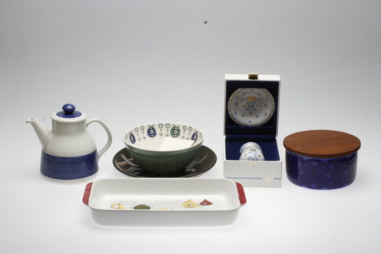 KERAMIK, 6 delar, Gustavsberg, Egersund, Arnold Wiigs.