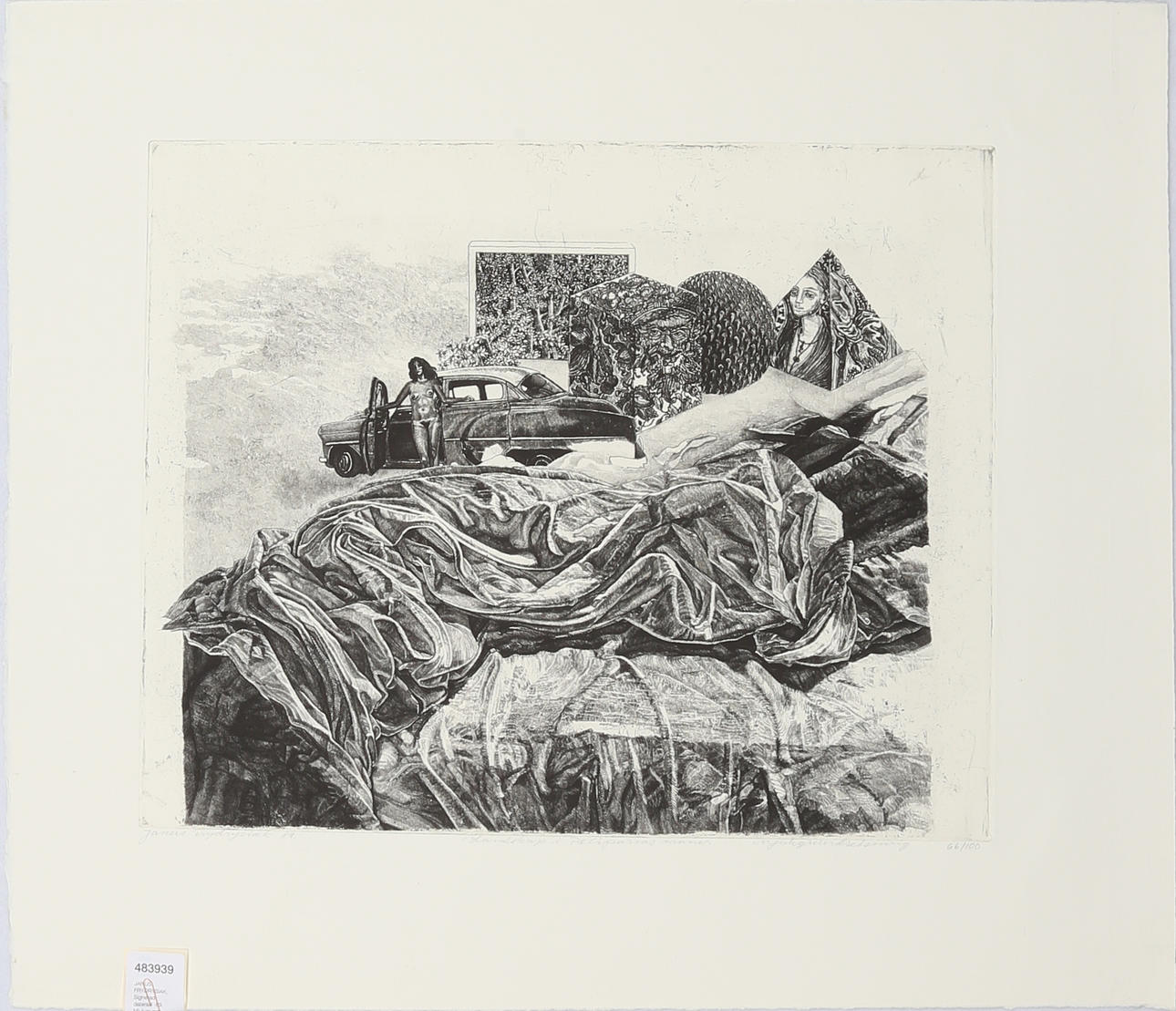 JANUS FRYDRYSIAK. Signerad, daterad -89. Mjukgrunds etsning. Numrerad 66/100.