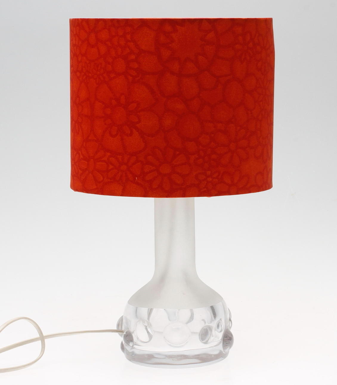 BORDSLAMPA, glas, Owe Sandberg, Kosta Boda, signerad.