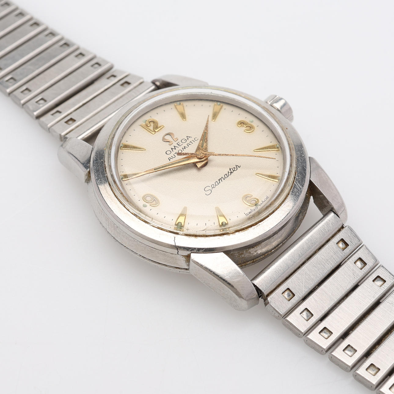 WRISTWATCH, STEEL, OMEGA, SEAMASTER, AUTOMATIC CLOCKWORK.