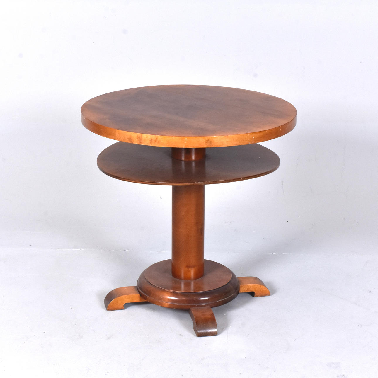 A side table, decorated birch, art déco, 1920s.