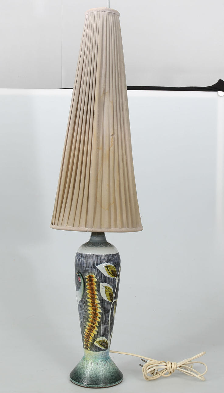 BORDSLAMPA, stengods, Tilgmans Keramik, 1900-talets andra hälft.