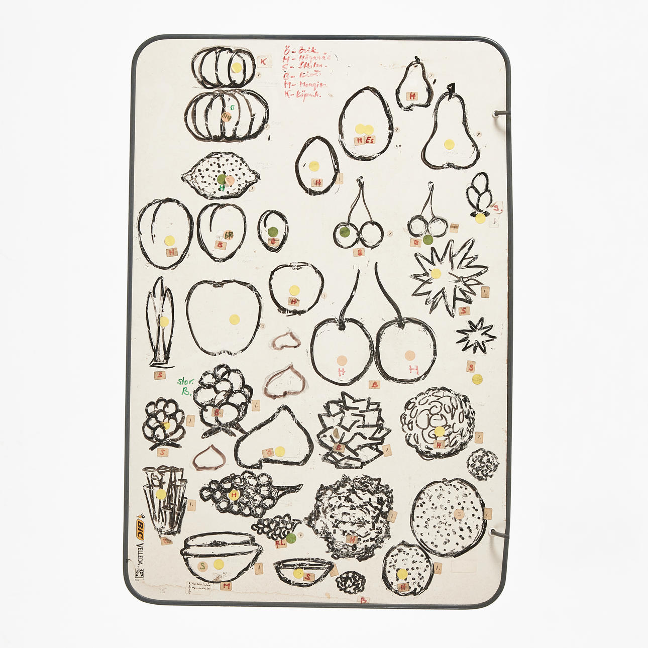 HANS HEDBERG. Whiteboard, with instructions for manufacturing.