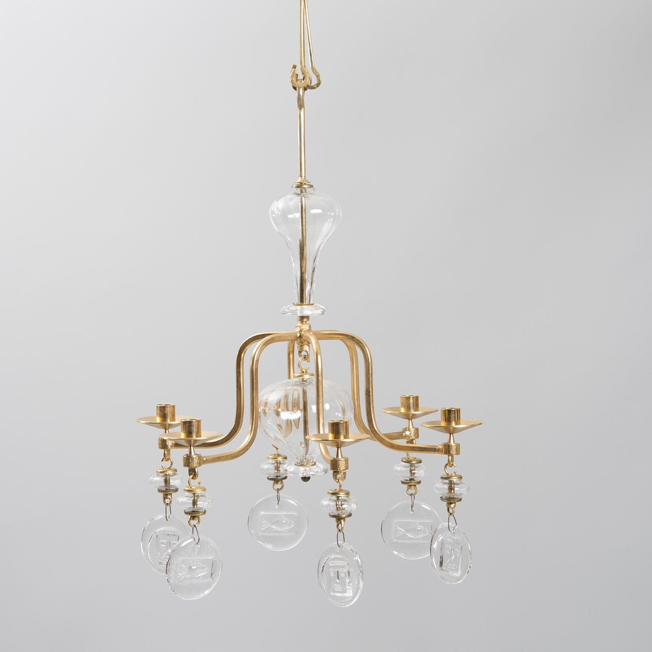 LJUSKRONA, 6-armad, Erik Höglund, stomme i metall.