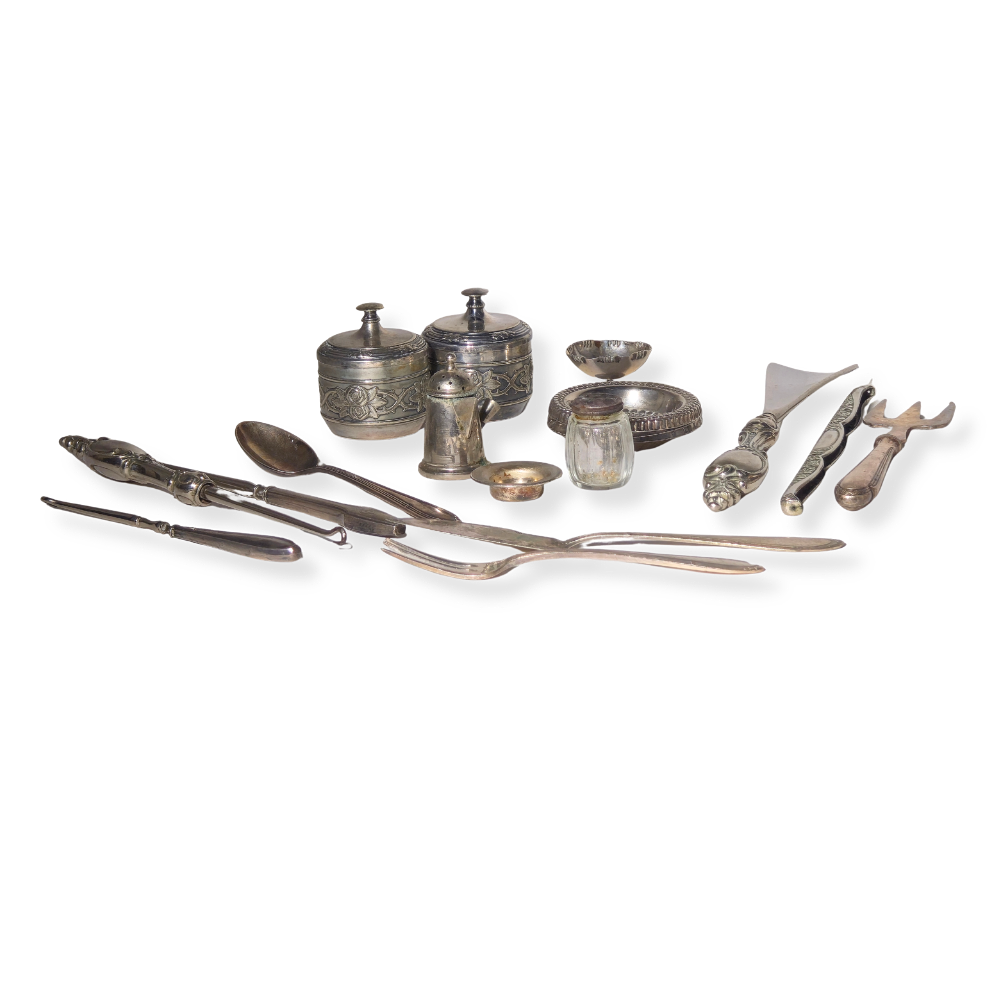 MISCELLANEOUS OBJECTS IN PUNCHED SILVER.