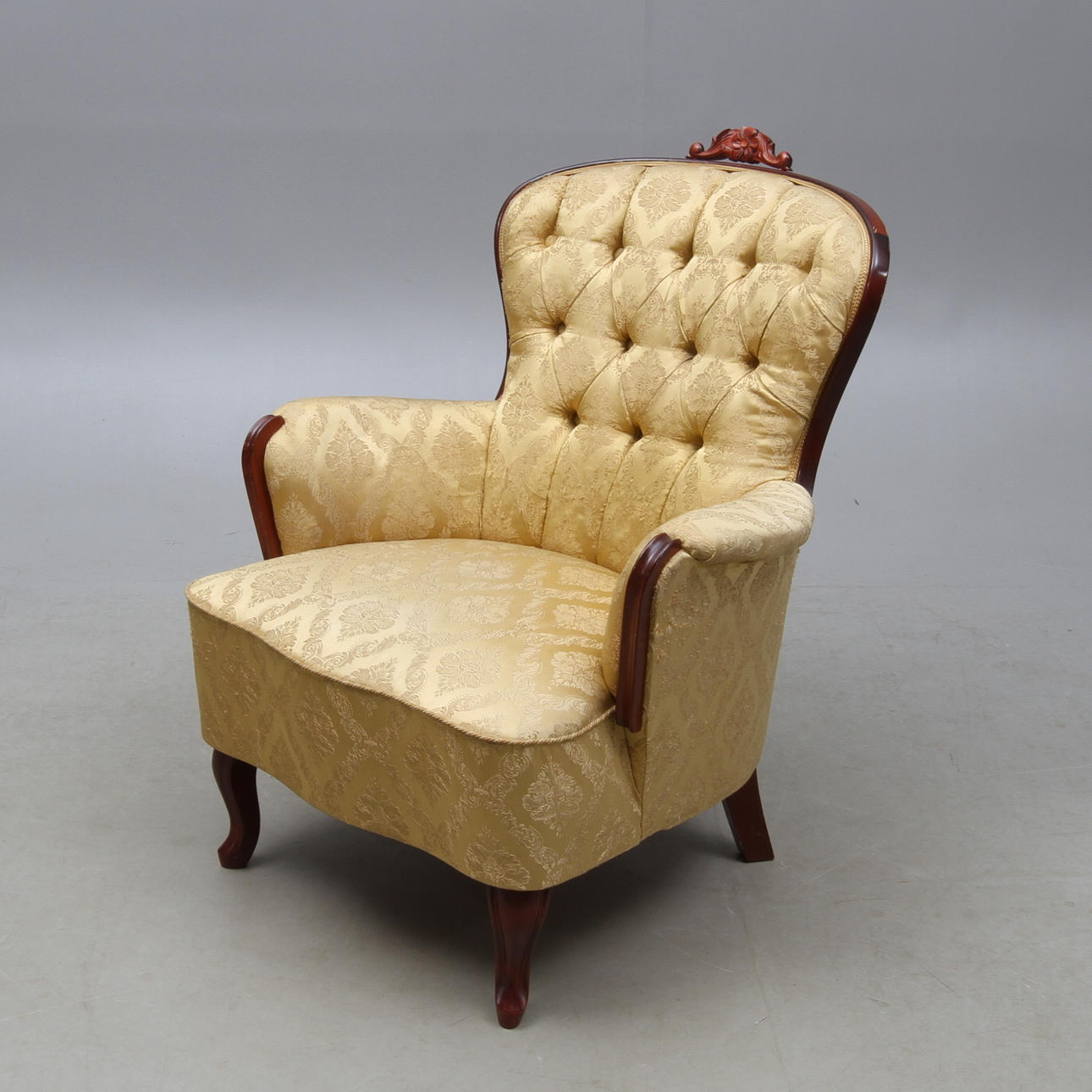 FÅTÖLJ, rokokostil, 1900-tal.