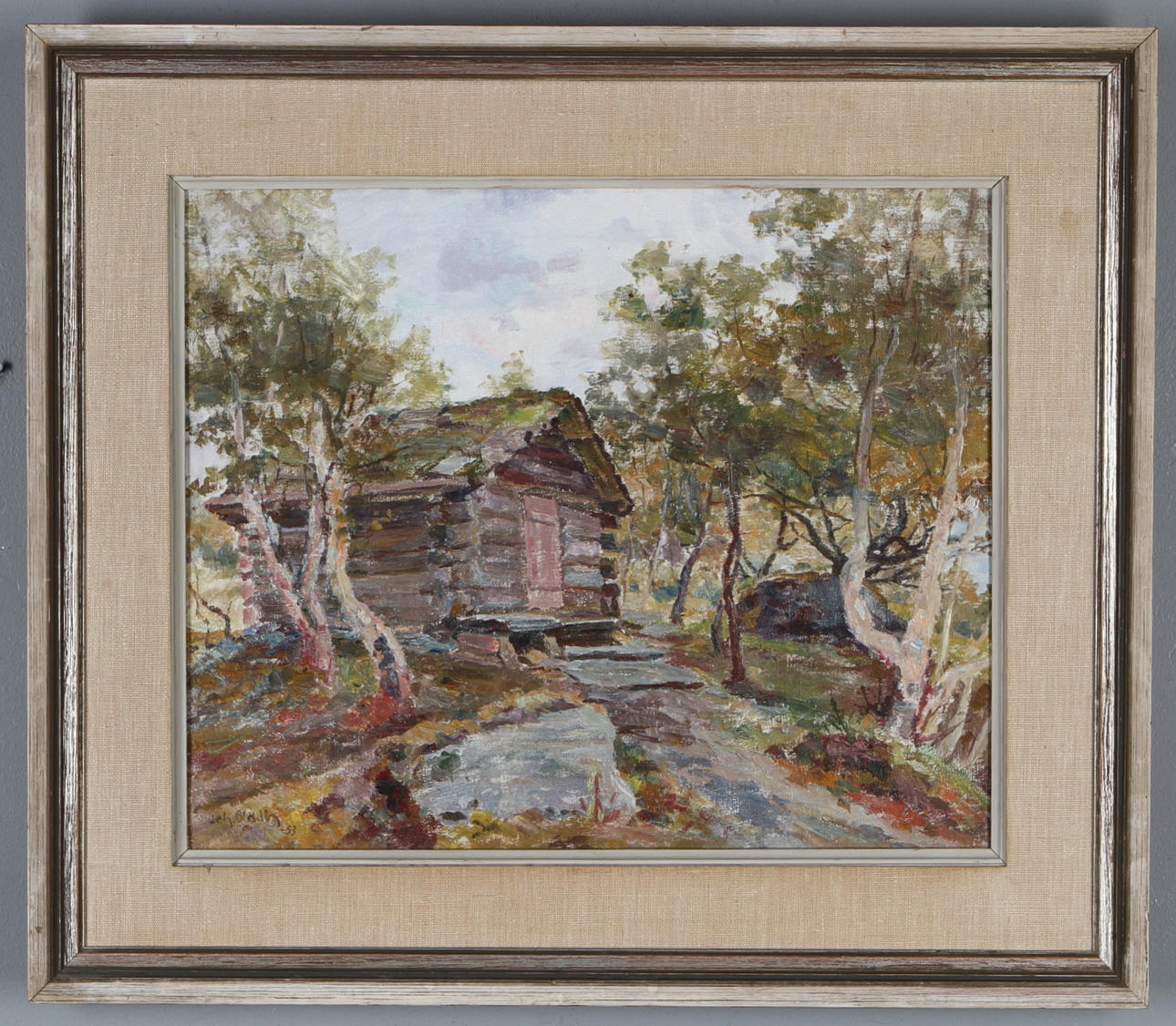 JOHAN BLADH. Fäbod, olja på duk, signerad och daterad -53.