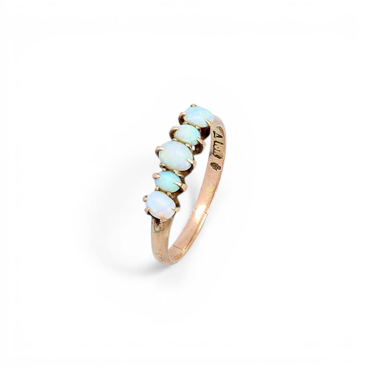 Five-opal ring.