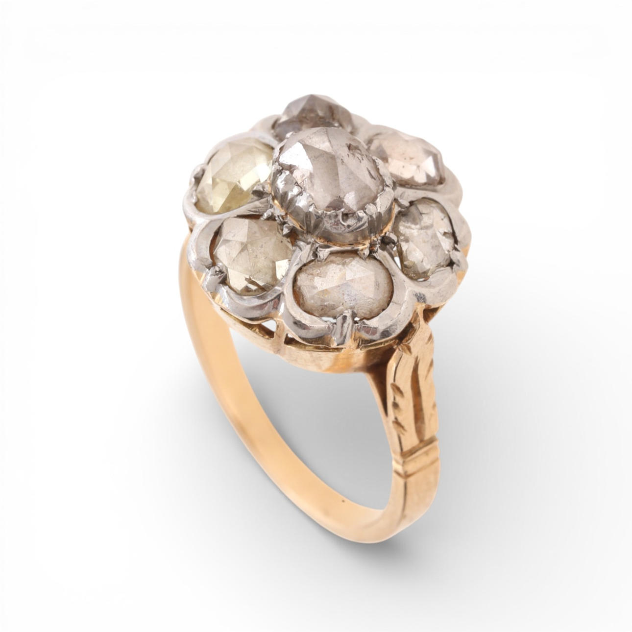 Diamantrosettring, 1900-talets första hälft.
