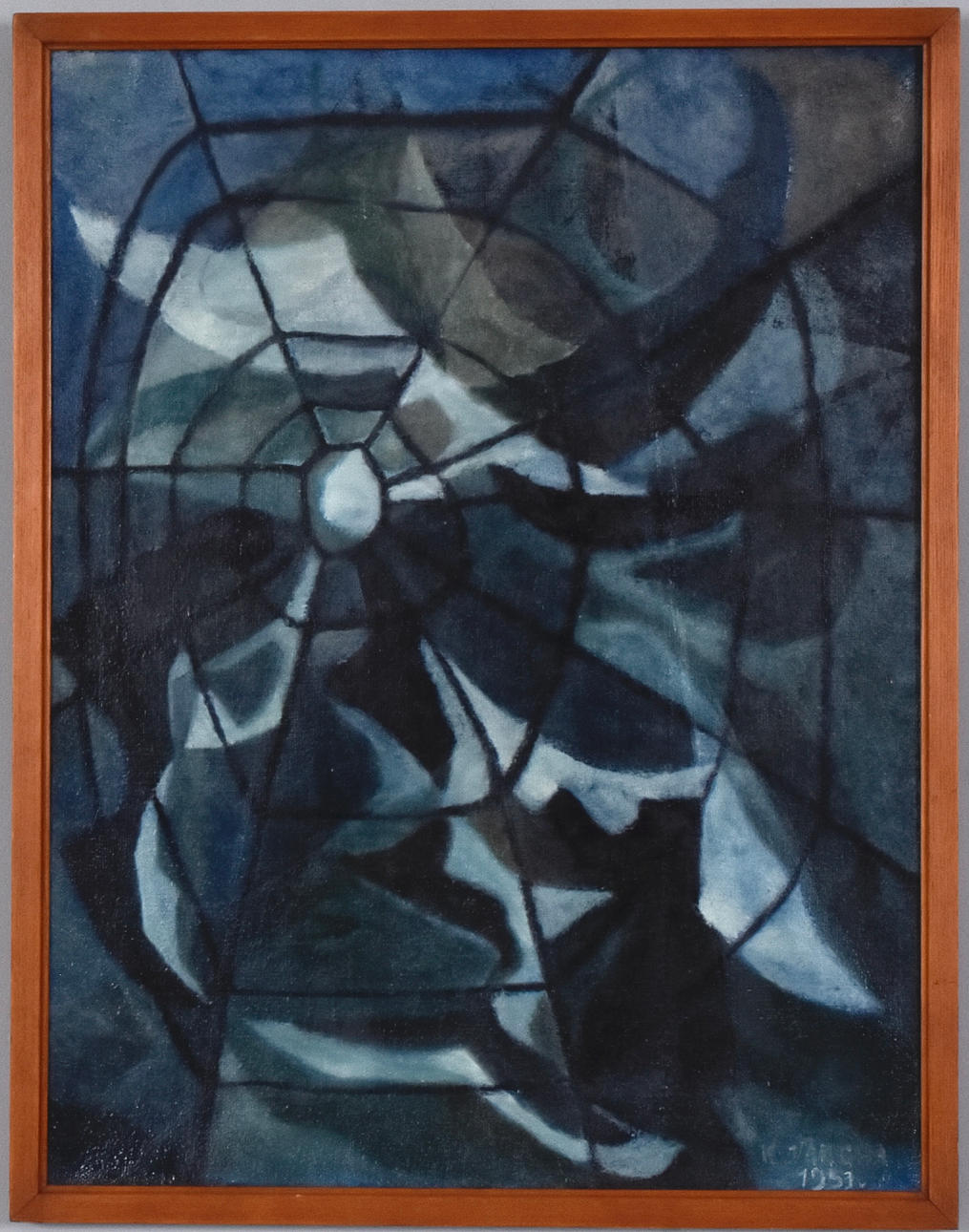 OIDENTIFIERAD KONSTNÄR. oljemålning på duk, komposition.