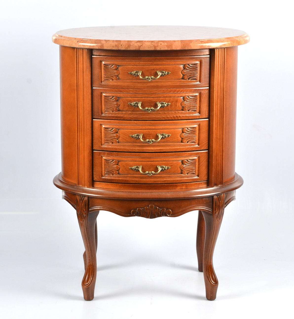 BYRÅ med marmorskiva. Rokokostil 1900-tal.