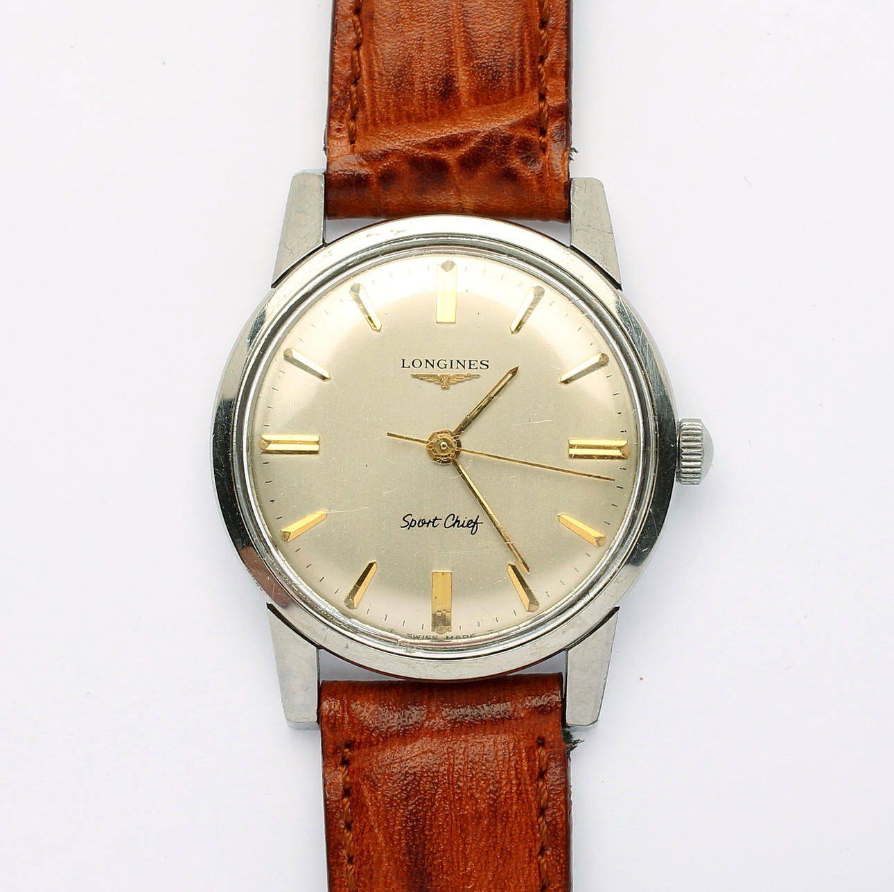 ARMBANDSUR,stål, Longines Sport Chief, 1900-talets andra hälft.