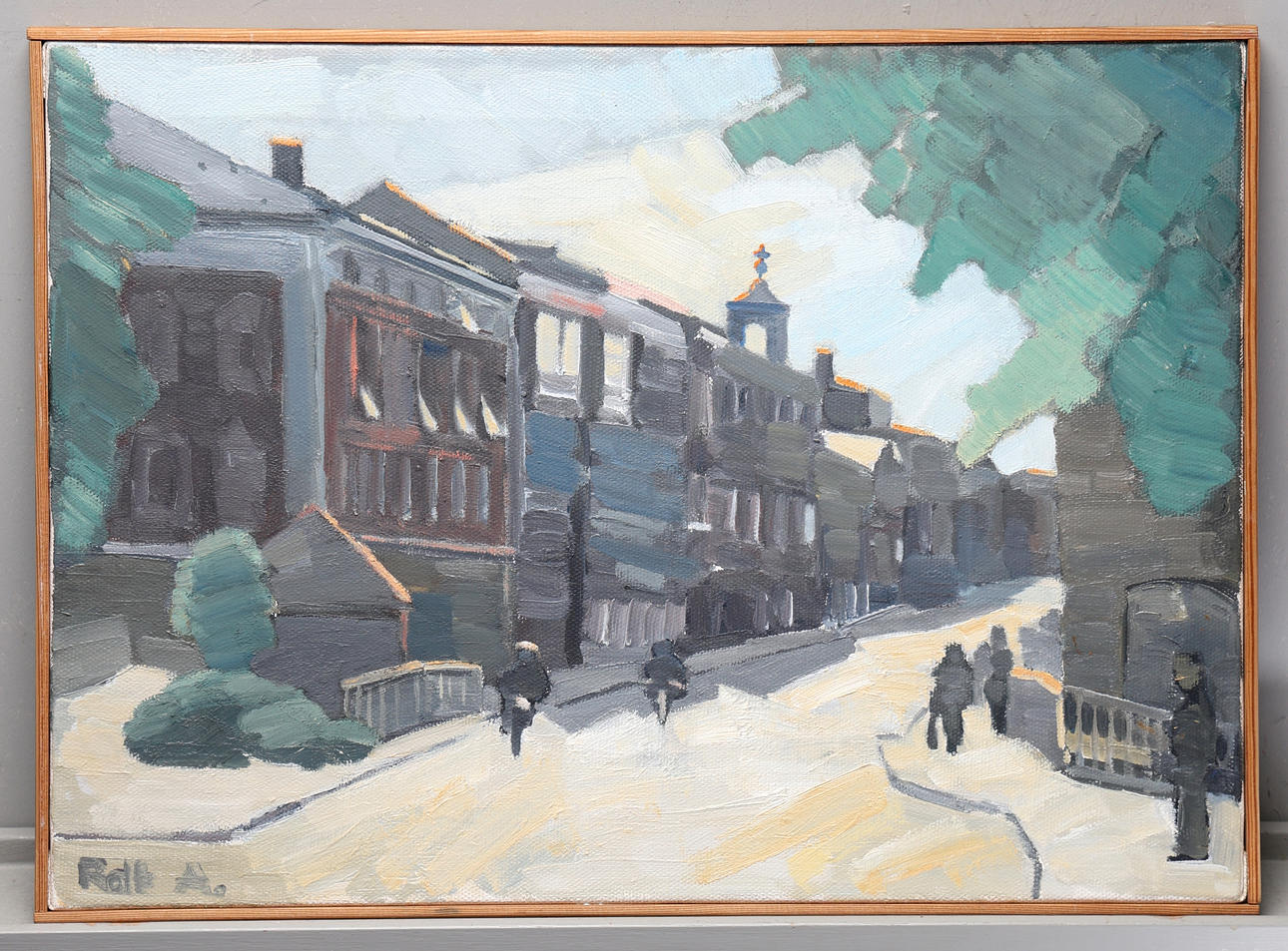 ROLF ANDERSSON. Oil on canvas, “Early morning”, signed, dated -85.