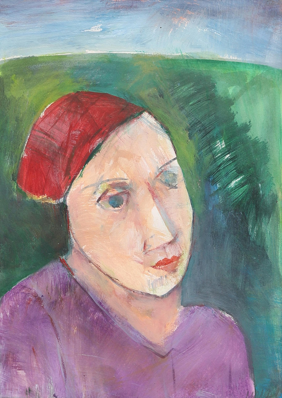 MÅNA LAGERHOLM. Gouache on paper, signed and dated -90.