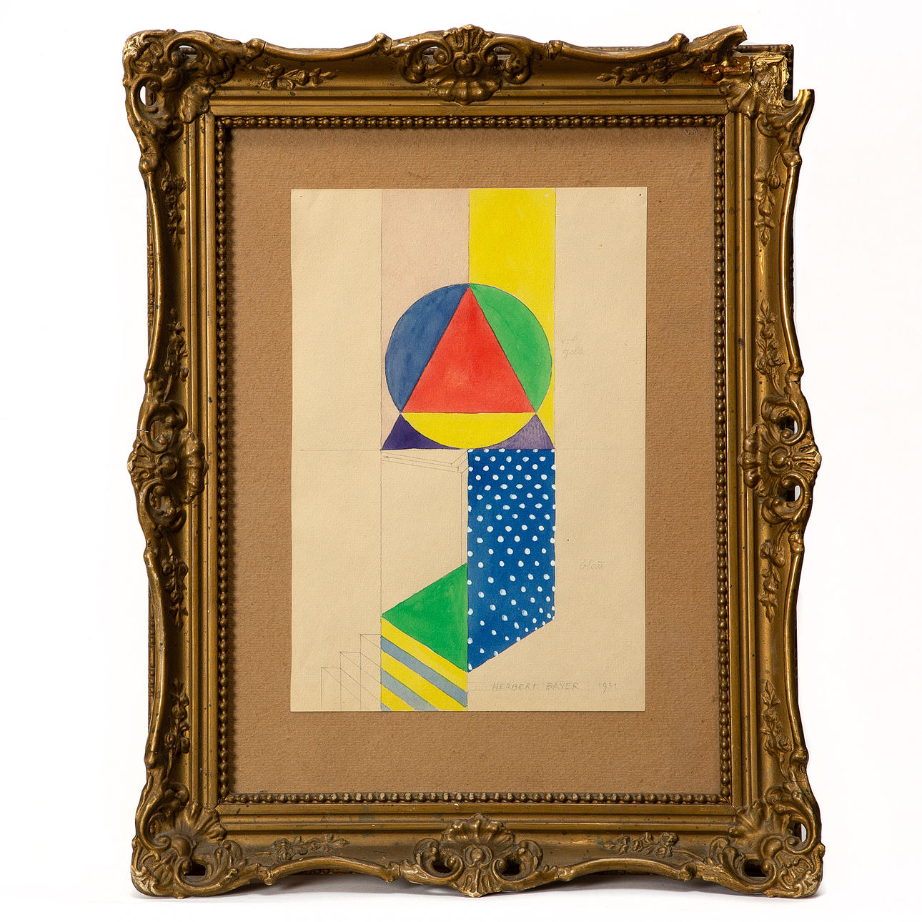 HERBERT BAYER, watercolour, signed and dated 1931.