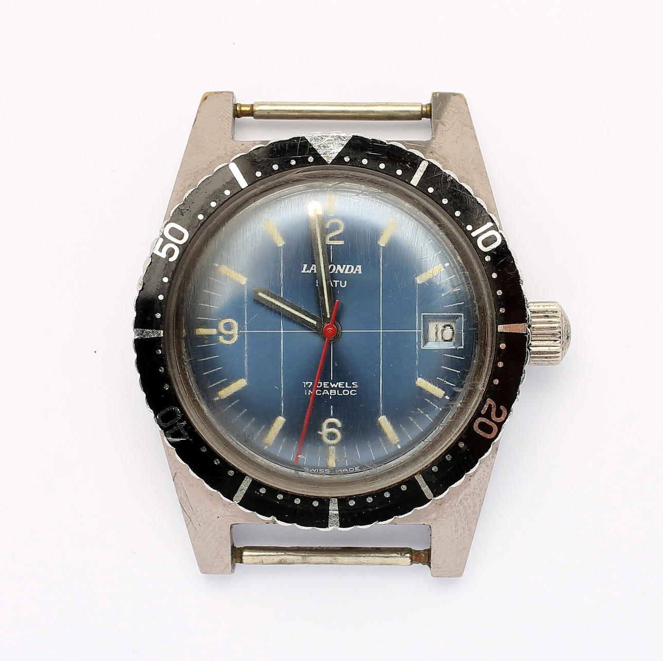 ARMBANDSUR, stål, Lagonda 5 ATU, 1900-talets andra hälft.