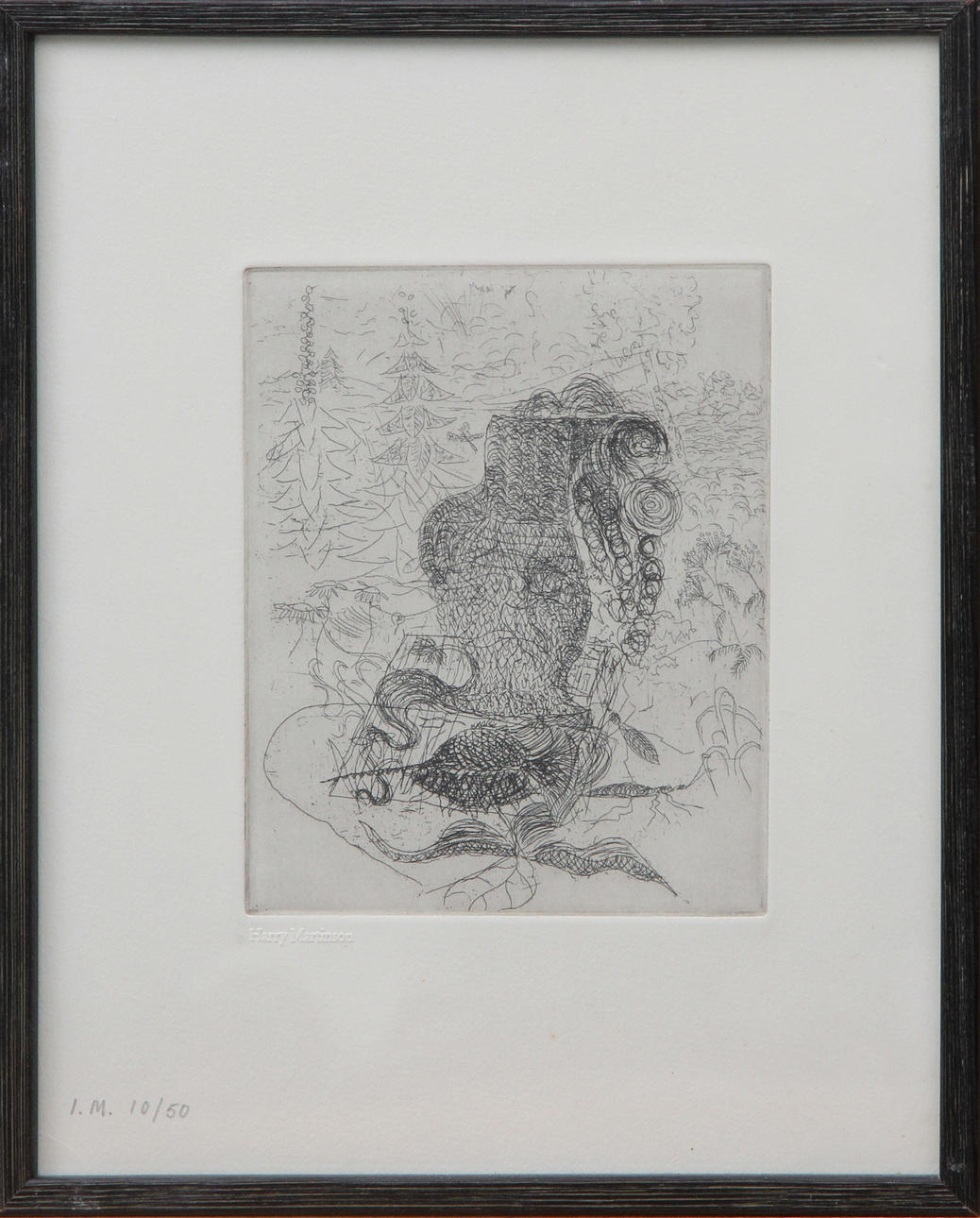 FOUR PAINTINGS, including etchings, signed.