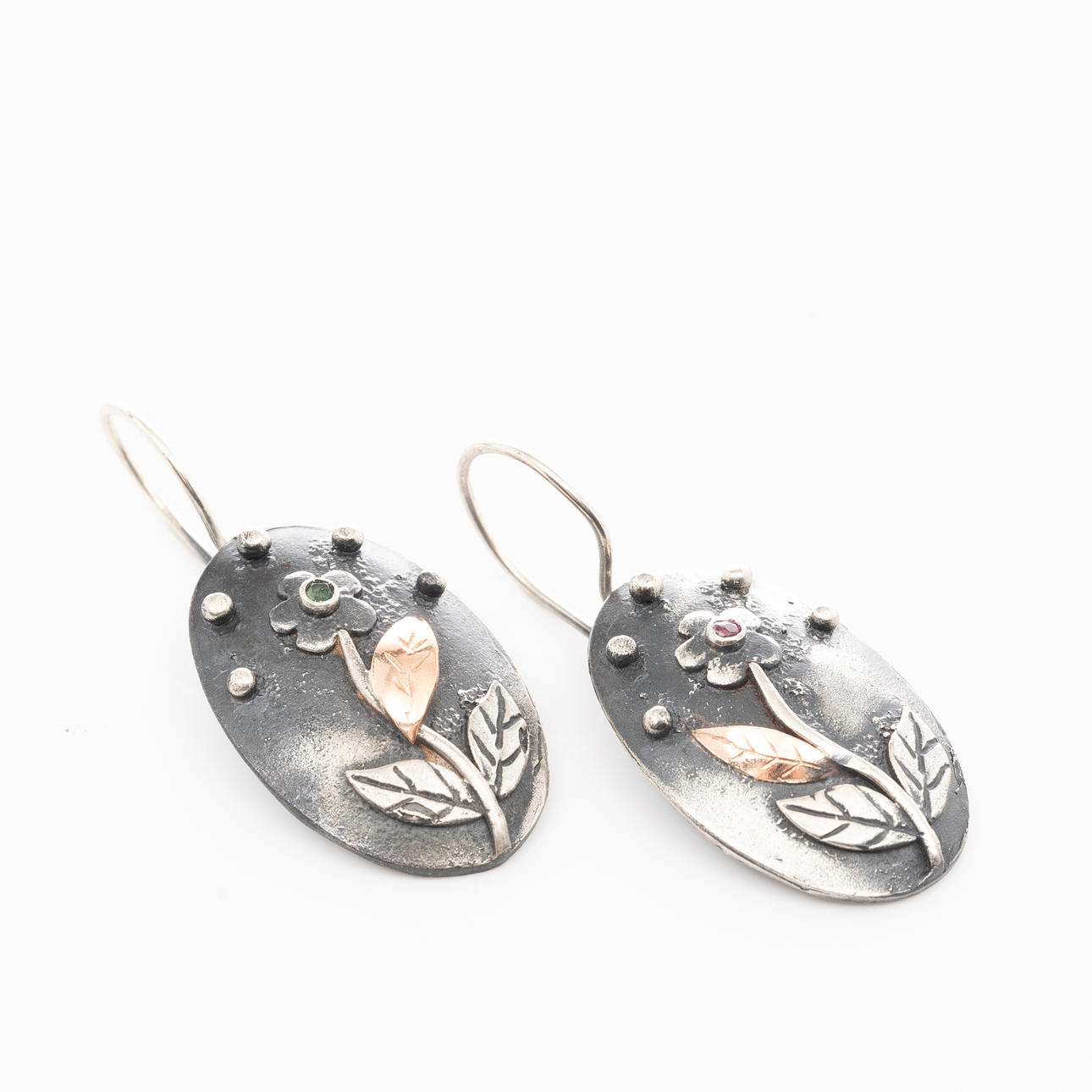 EARRINGS, Sterling Silver.